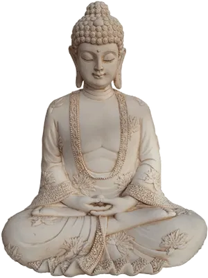 Serene Buddha Meditation Statue PNG Image