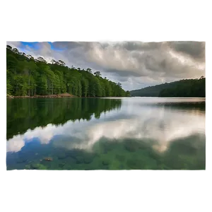 Serene Cloudy Lake Png 43 PNG Image