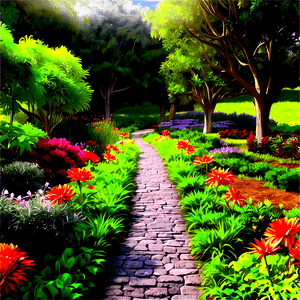 Serene Garden Trail PNG 78 PNG with transparent background