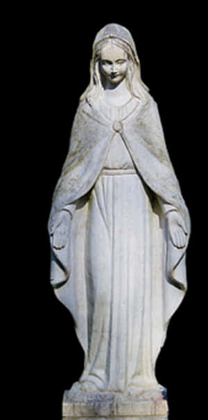 Serene Mary Statue PNG image with transparent background