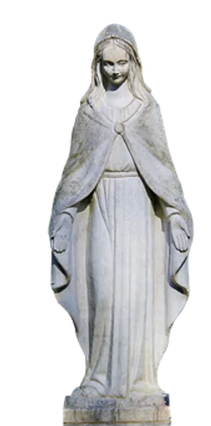 Serene Mary Statue PNG Image