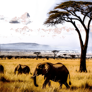Serengeti Safari Landscape PNG 06122024 PNG with transparent background