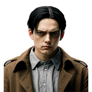 Serious Levi Ackerman Face PNG 41 PNG image with transparent background