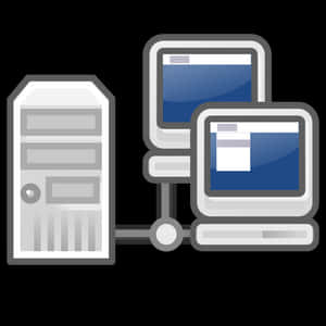 Server Connected Computers Icon PNG image with transparent background