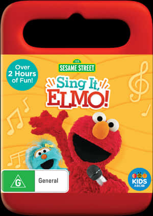 Sesame Street Sing It Elmo D V D Cover PNG image with transparent background