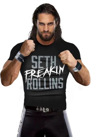 Seth Freakin Rollins Readyfor Action PNG Image