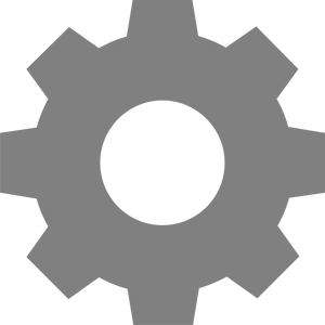 Settings Gear Icon Blue Background.png PNG Image