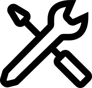 Settings Icon Wrench Screwdriver PNG Image