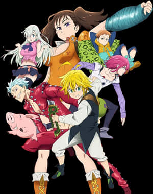 Seven Deadly Sins Anime Characters PNG image with transparent background