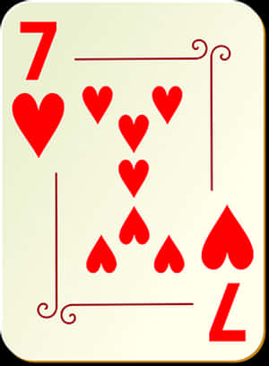 Seven_of_ Hearts_ Playing_ Card PNG image with transparent background
