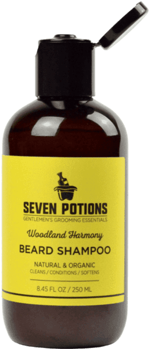 Seven Potions Beard Wash Open Bottle - Open Shampoo Bottle, HD Png Download PNG image with transparent background