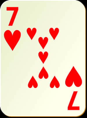 Sevenof Hearts Playing Card PNG image with transparent background