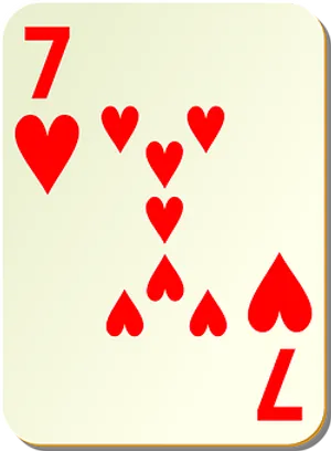 Sevenof Hearts Playing Card PNG Image
