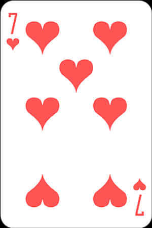 Sevenof Hearts Playing Card PNG image with transparent background