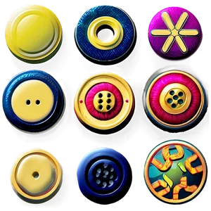 Sewing Buttons Collection Png Vje55 PNG Image