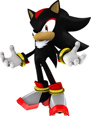 Shadow The Hedgehog Character Render PNG Image