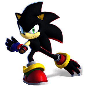 Shadow The Hedgehog in Action PNG obu PNG image with transparent background
