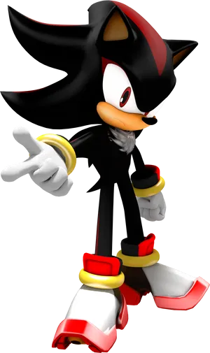 Shadow The Hedgehog Pointing PNG Image