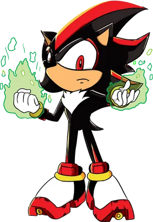 Shadow The Hedgehog Standing PNG Image