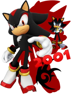 Shadow The Hedgehog2001 Promotional Art PNG Image