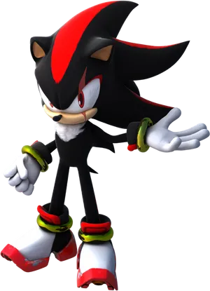 Shadowthe Hedgehog Pose PNG Image