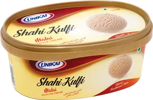 Shahi Kulfi Malai Ice Cream Container PNG Image