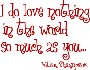 Shakespeare Love Quote Redon Black PNG Image