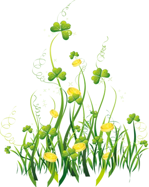 Shamrock Fantasy Illustration PNG Image