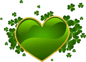 Shamrock Heart Design PNG Image