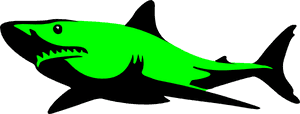 Shark Clipart Lemon Shark - Black And White Shark Clipart PNG image with transparent background