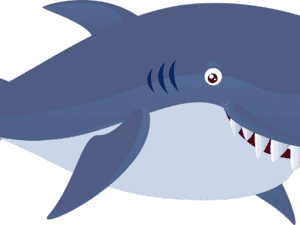 Shark Clipart Man - Cartoon Shark Shower Curtain PNG image with transparent background