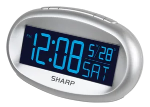 Sharp Digital Alarm Clock PNG Image