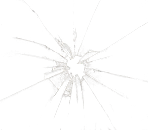 Shattered Glass Bullet Impact PNG Image