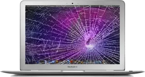 Shattered Laptop Screen PNG Image