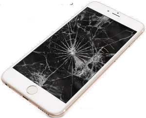 Shattered Smartphone Screen PNG Image