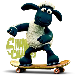 Shaun The Sheep Skateboarding Png Leb PNG Image