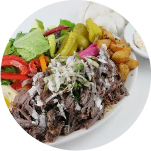 Shawarma Platter Delicious Meal.jpg PNG Image