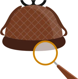 Sherlock Holmes Hatand Magnifying Glass PNG Image