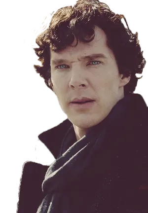 Sherlock Intense Gaze PNG Image