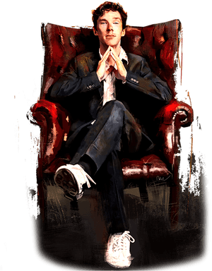 Sherlock Sitting, HD Png Download PNG image with transparent background