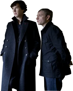 Sherlockand Partner Standing Sideby Side PNG Image