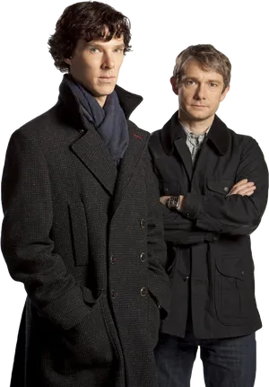 Sherlockand Watson Promo Shot PNG Image