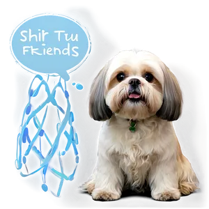 Shih Tzu Making Friends Png Ubb66 PNG Image