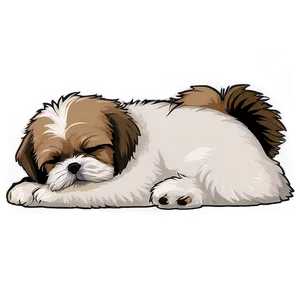 Shih Tzu Sleeping Peacefully Png 06242024 PNG Image