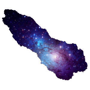 Shimmer Space Galaxy PNG wod PNG with transparent background