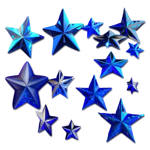 Shimmering Blue Stars Png 20 PNG Image