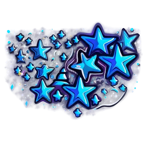 Shimmering Blue Stars Png Lmt31 PNG Image