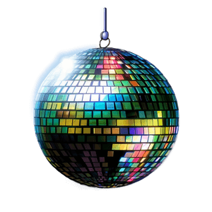 Shimmering Disco Ball PNG image with transparent background
