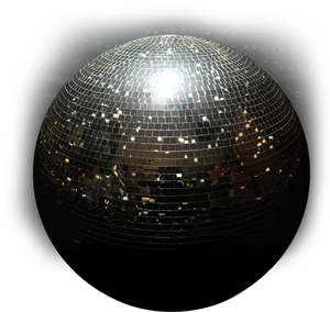 Shimmering Disco Ball Dark Background PNG Image