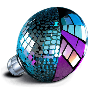 Shimmering Disco Ball Illustration PNG image with transparent background